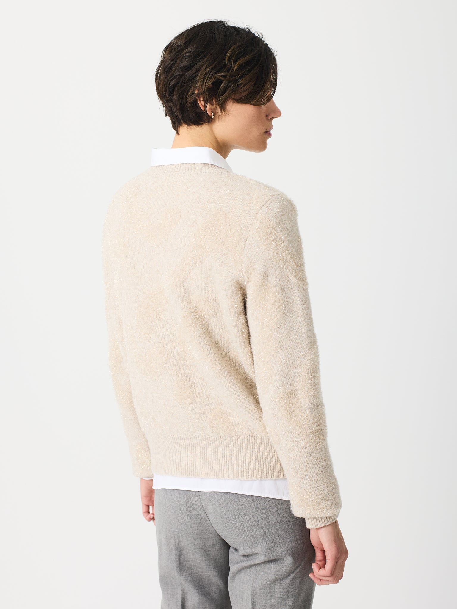 Jersei de coll rodó amb jacquard de zebra