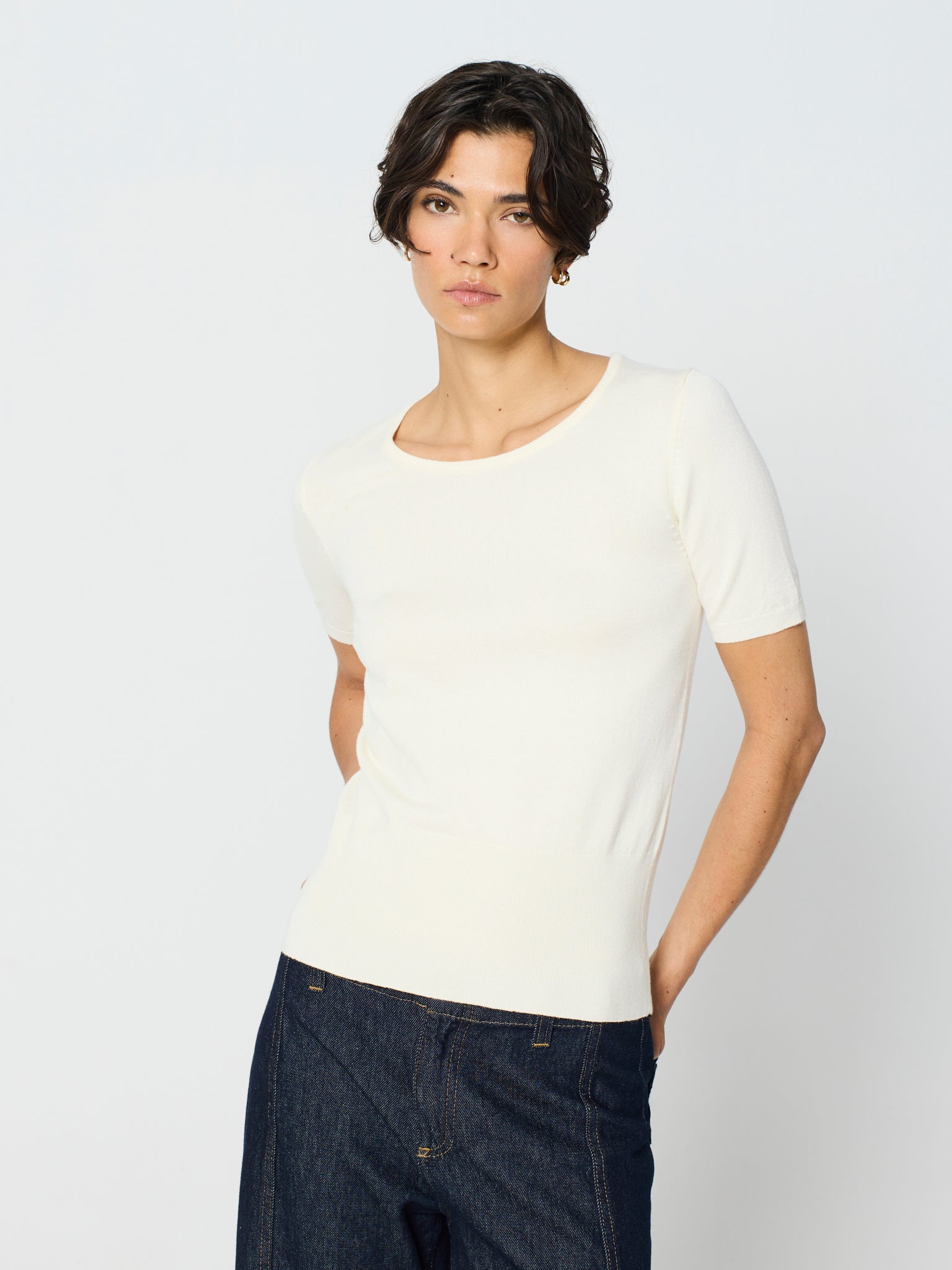 Twinset amb canalé ample als baixos