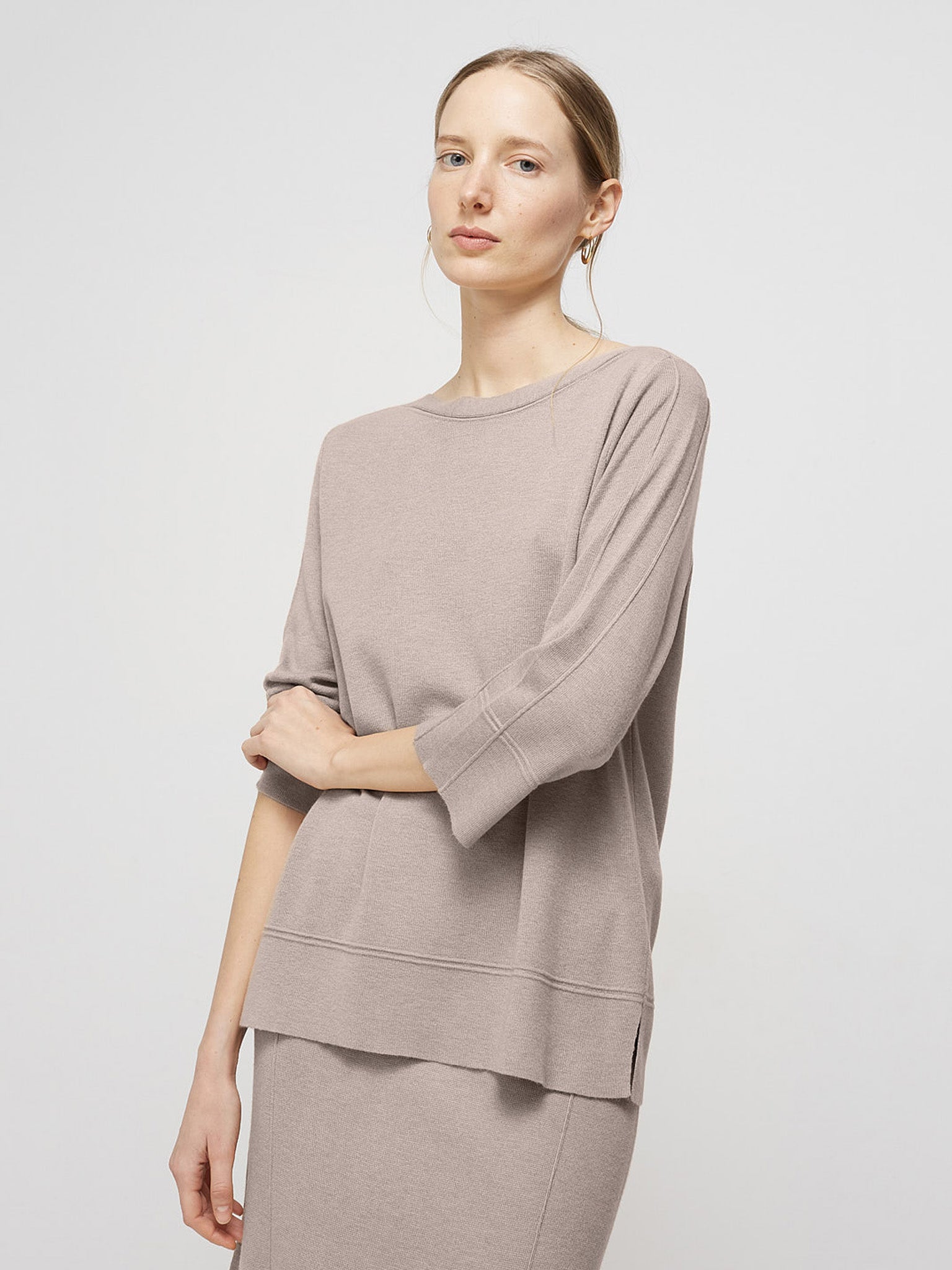 Boat neck sweater