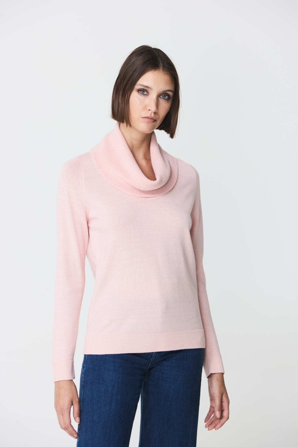 Cowl neck jumper