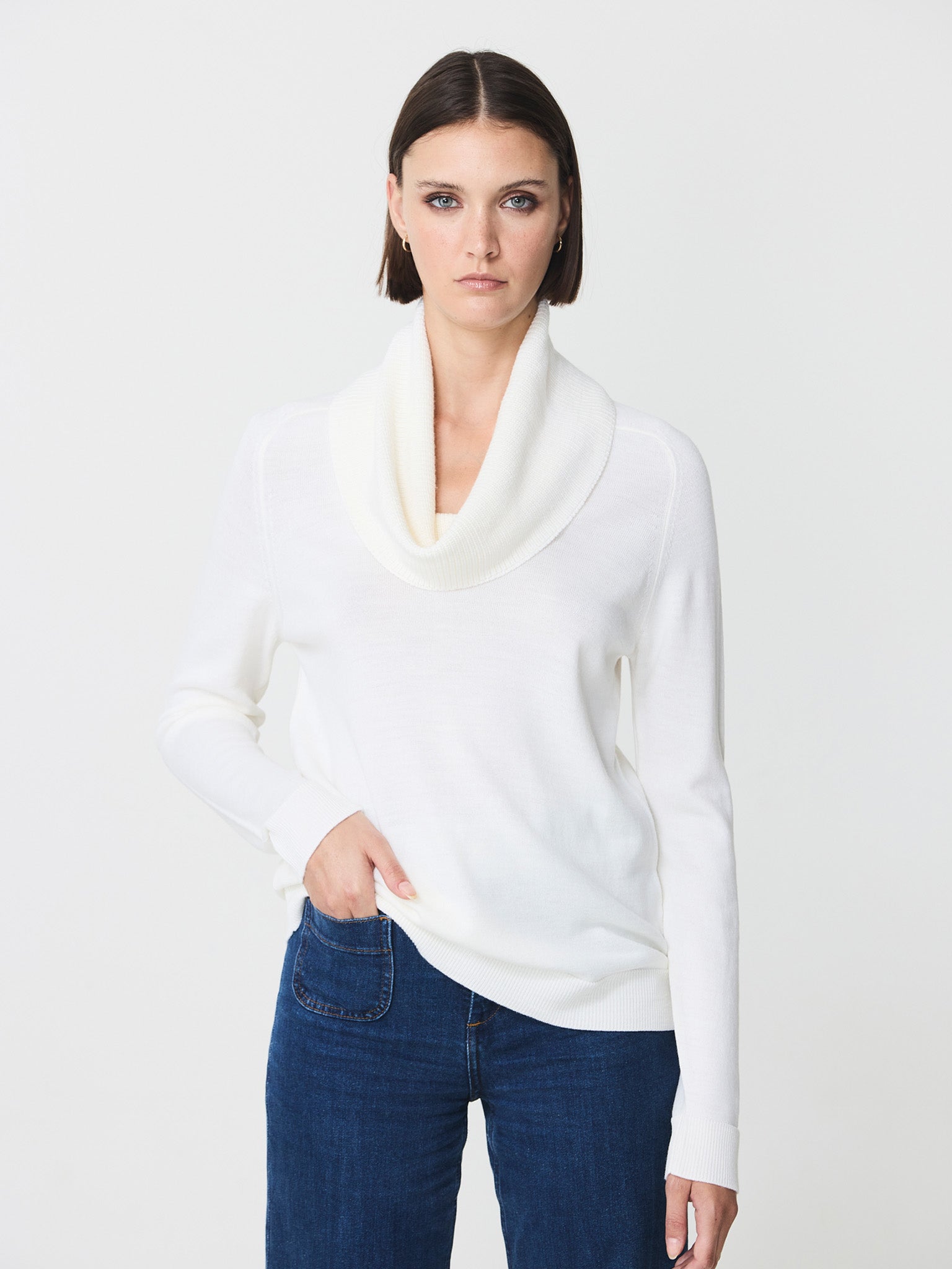 Cowl neck jumper