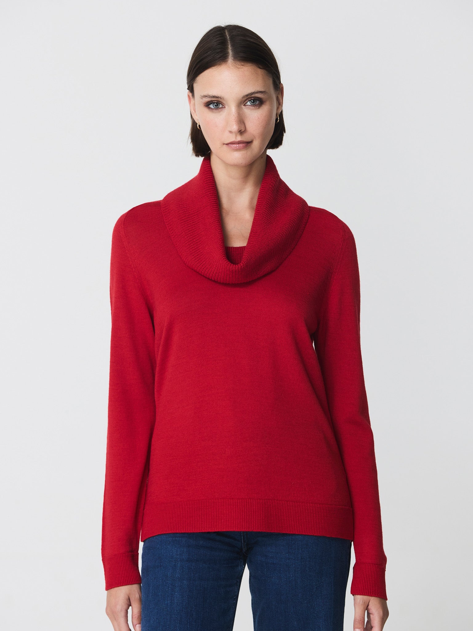 Cowl neck jumper