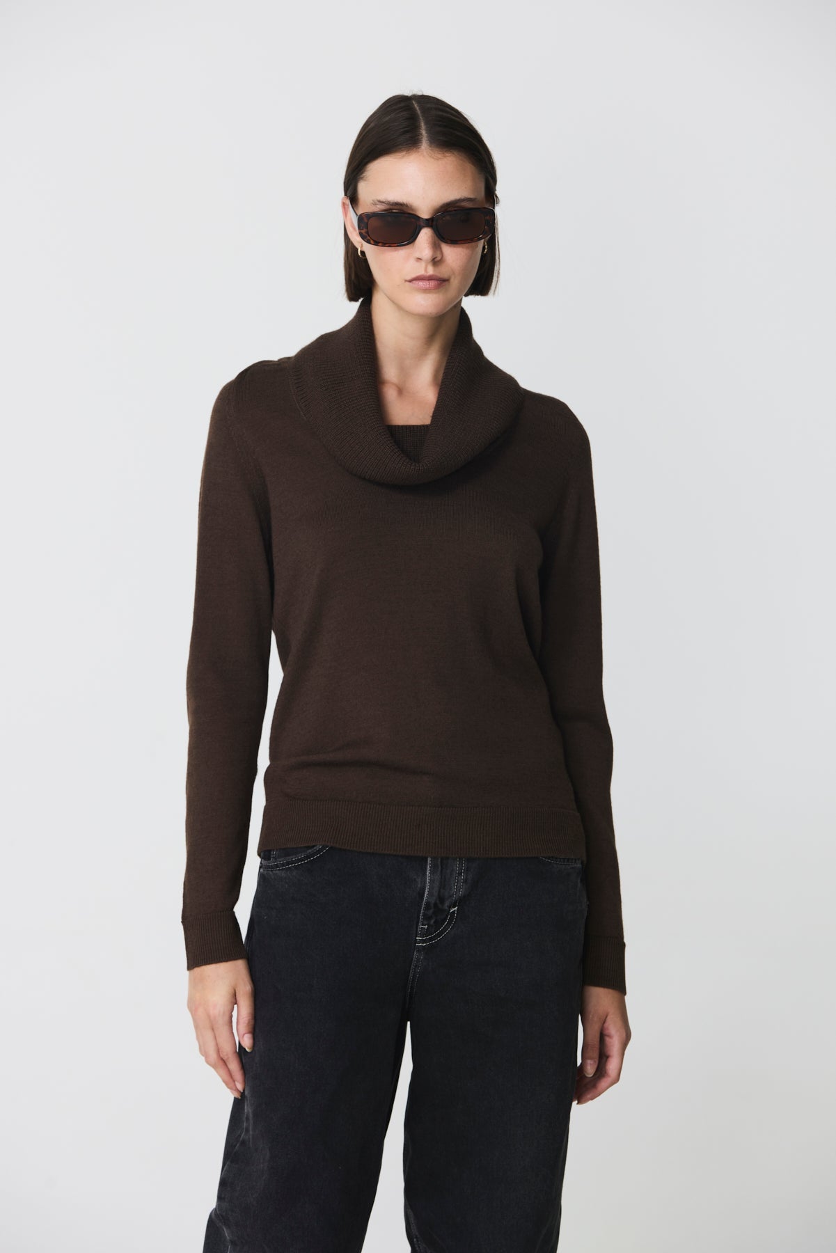 Cowl neck jumper