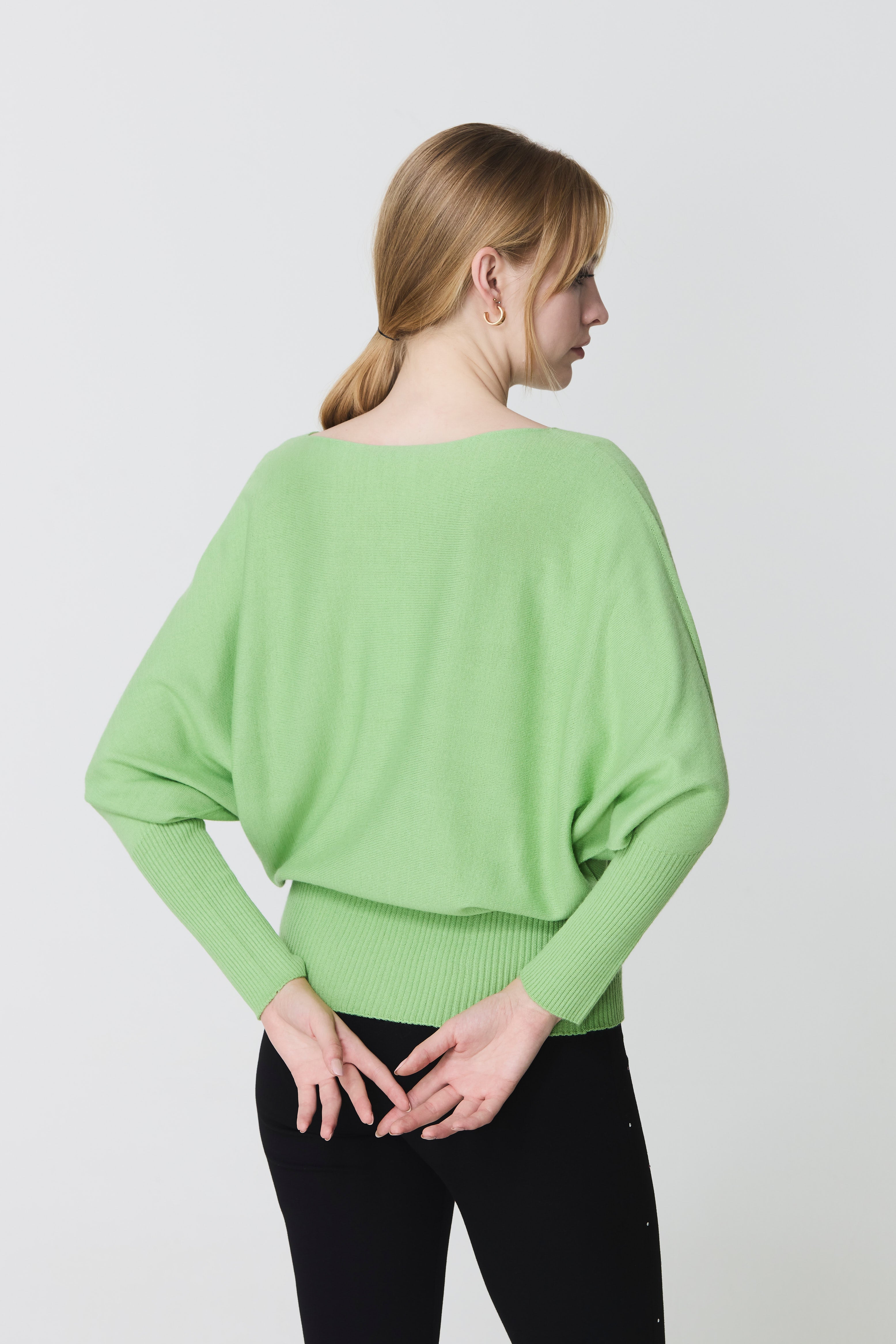 Batwing sleeve sweater