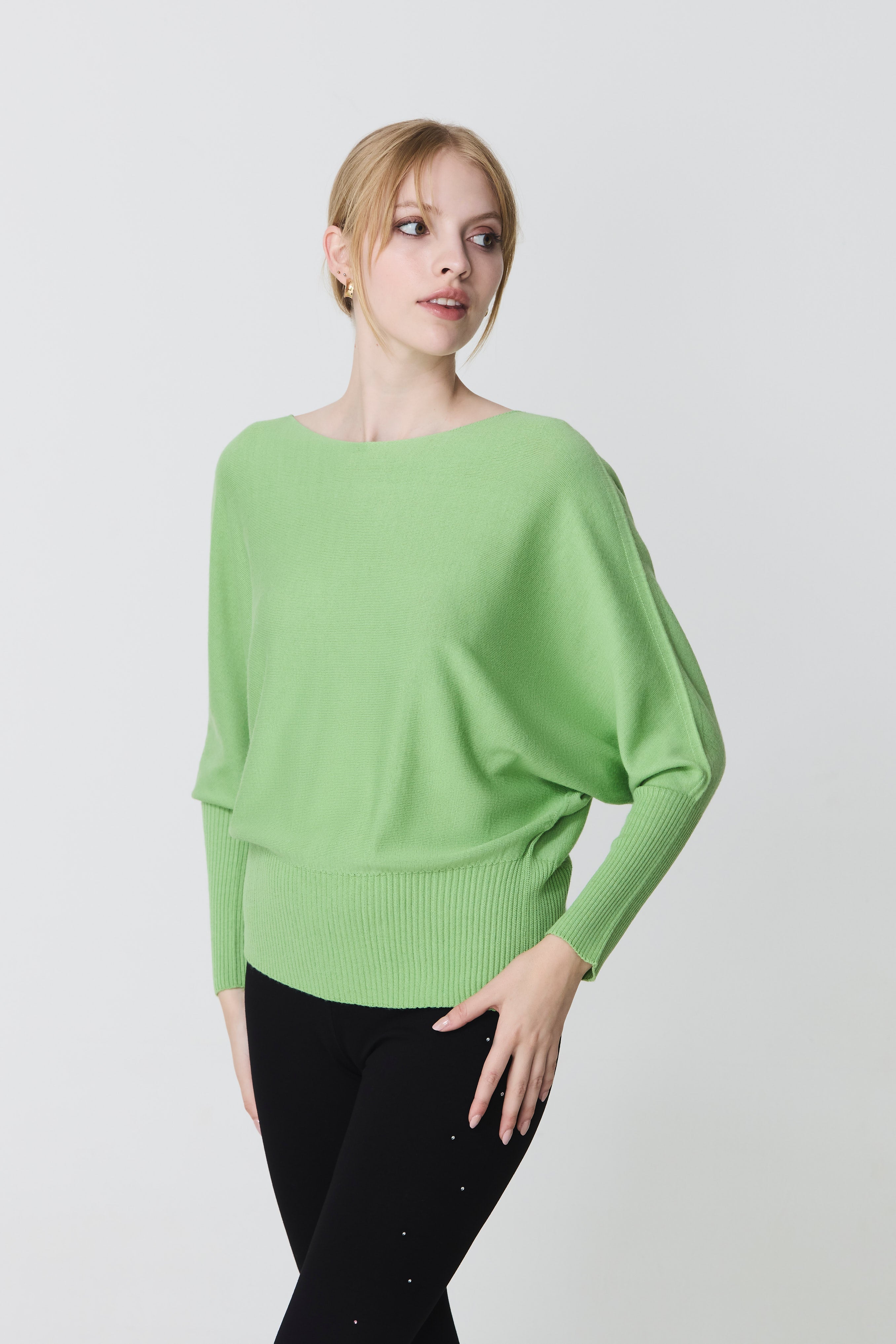 Batwing sleeve sweater