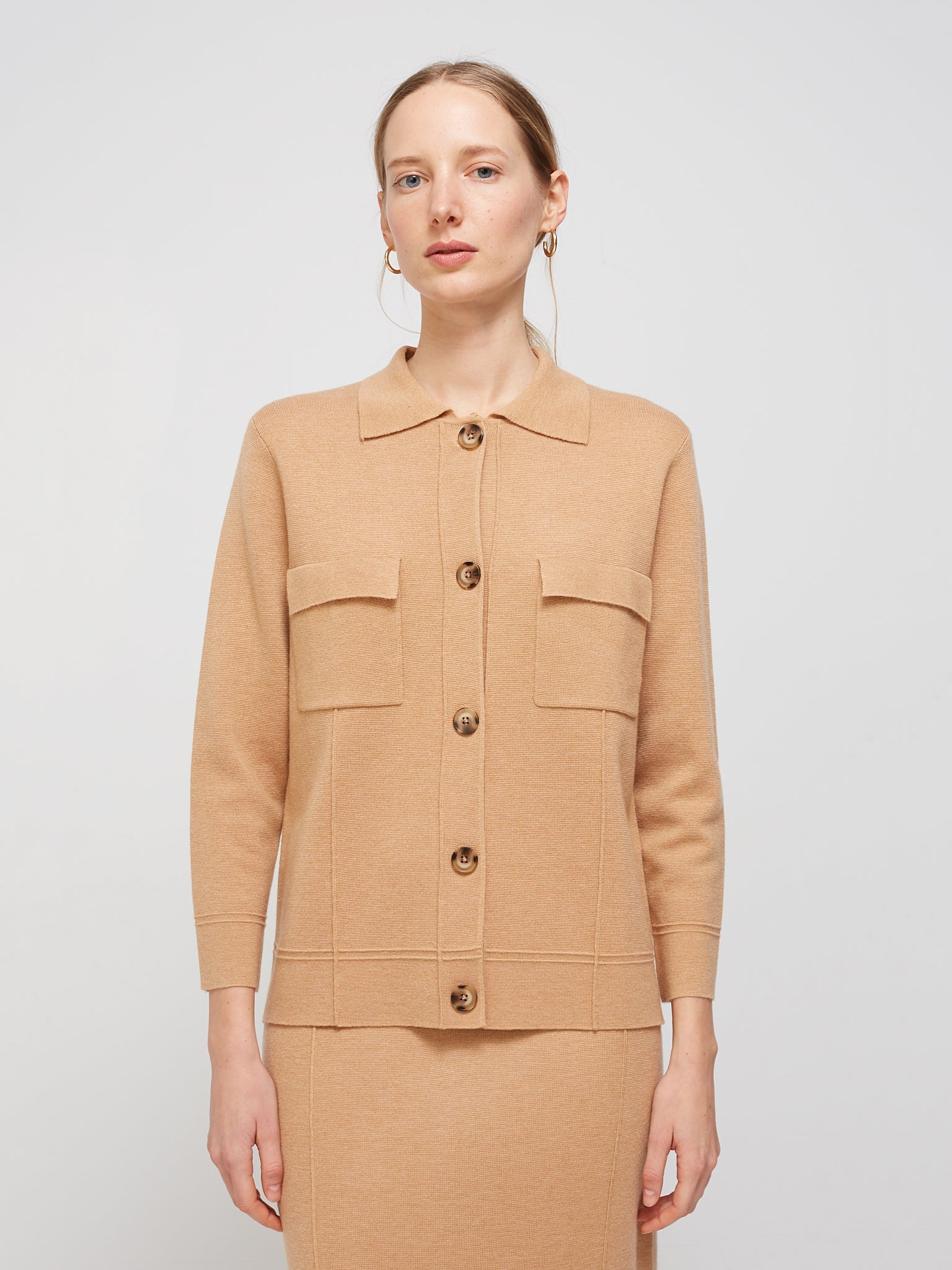 Polo collar jacket