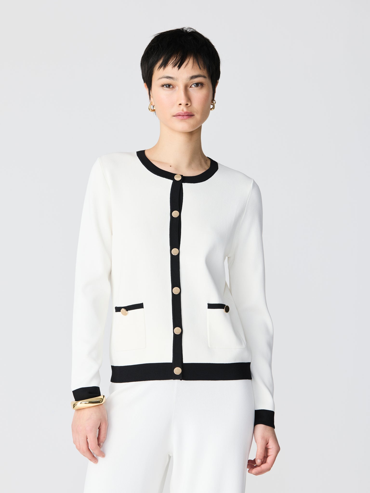 Black and white contrast jacket