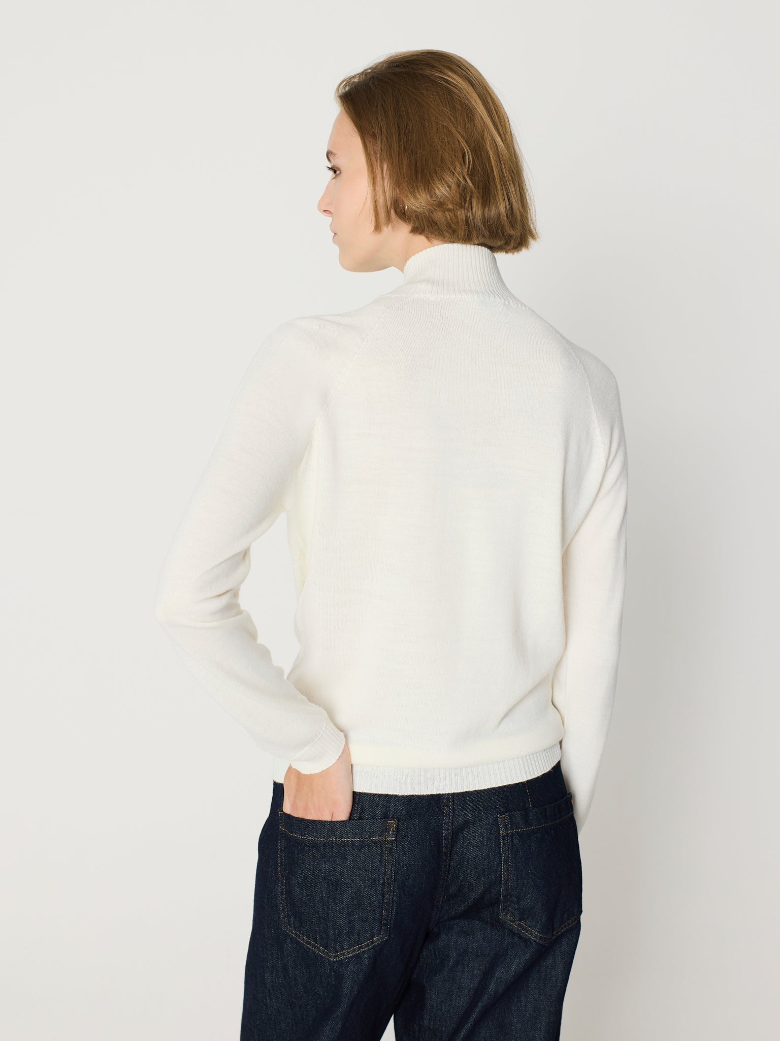 Jersey cuello perkins manga larga ranglán