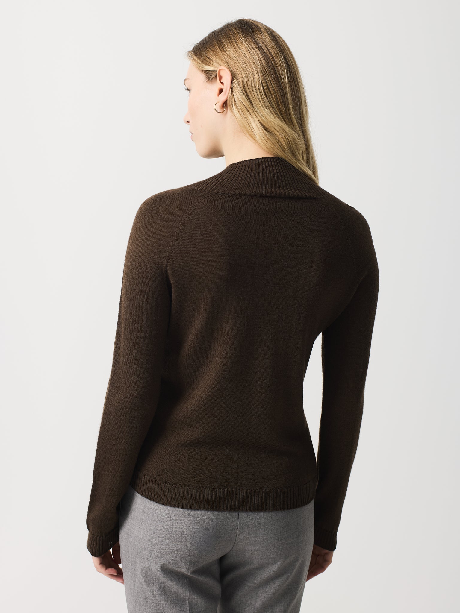 Jersey cuello perkins manga larga ranglán