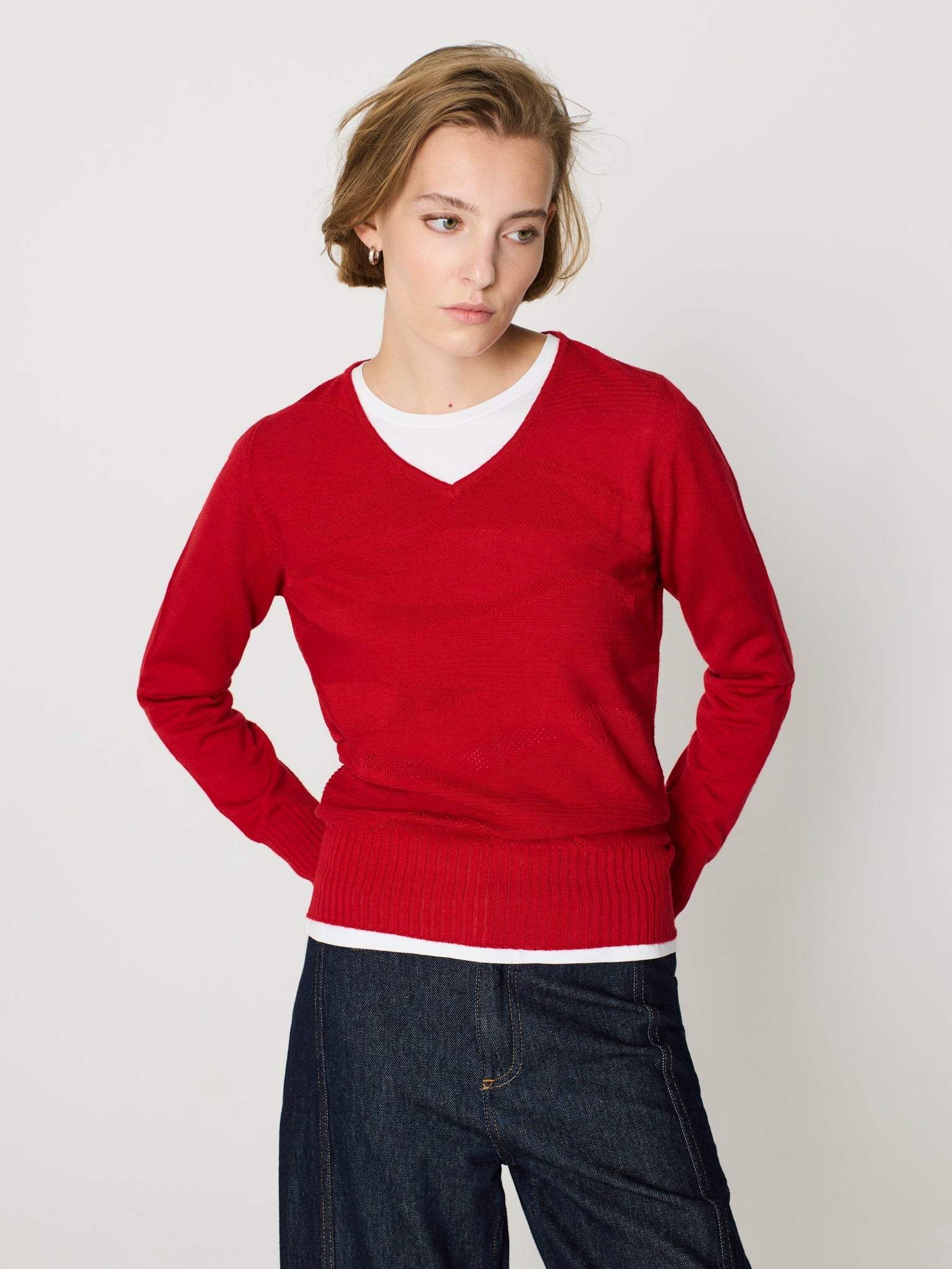 Jersey con textura orgánica delante