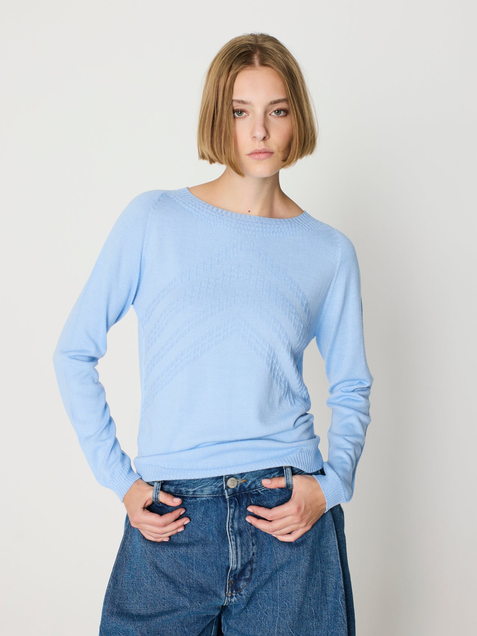 Jersey con detalle en los hombros