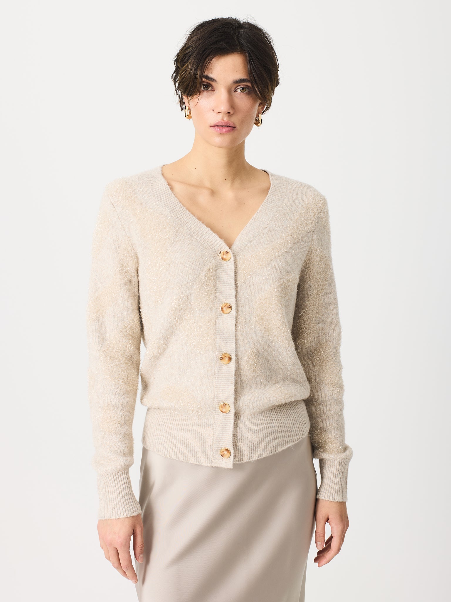 Jaqueta jacquard lurex