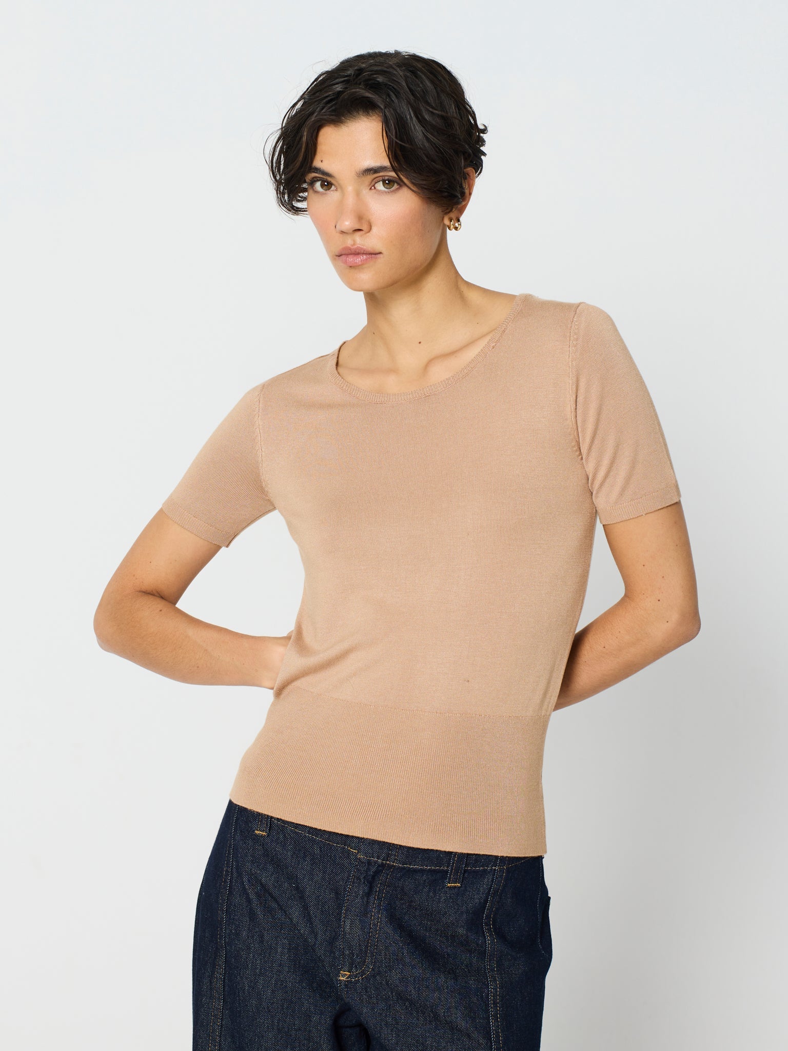Twinset amb canalé ample als baixos