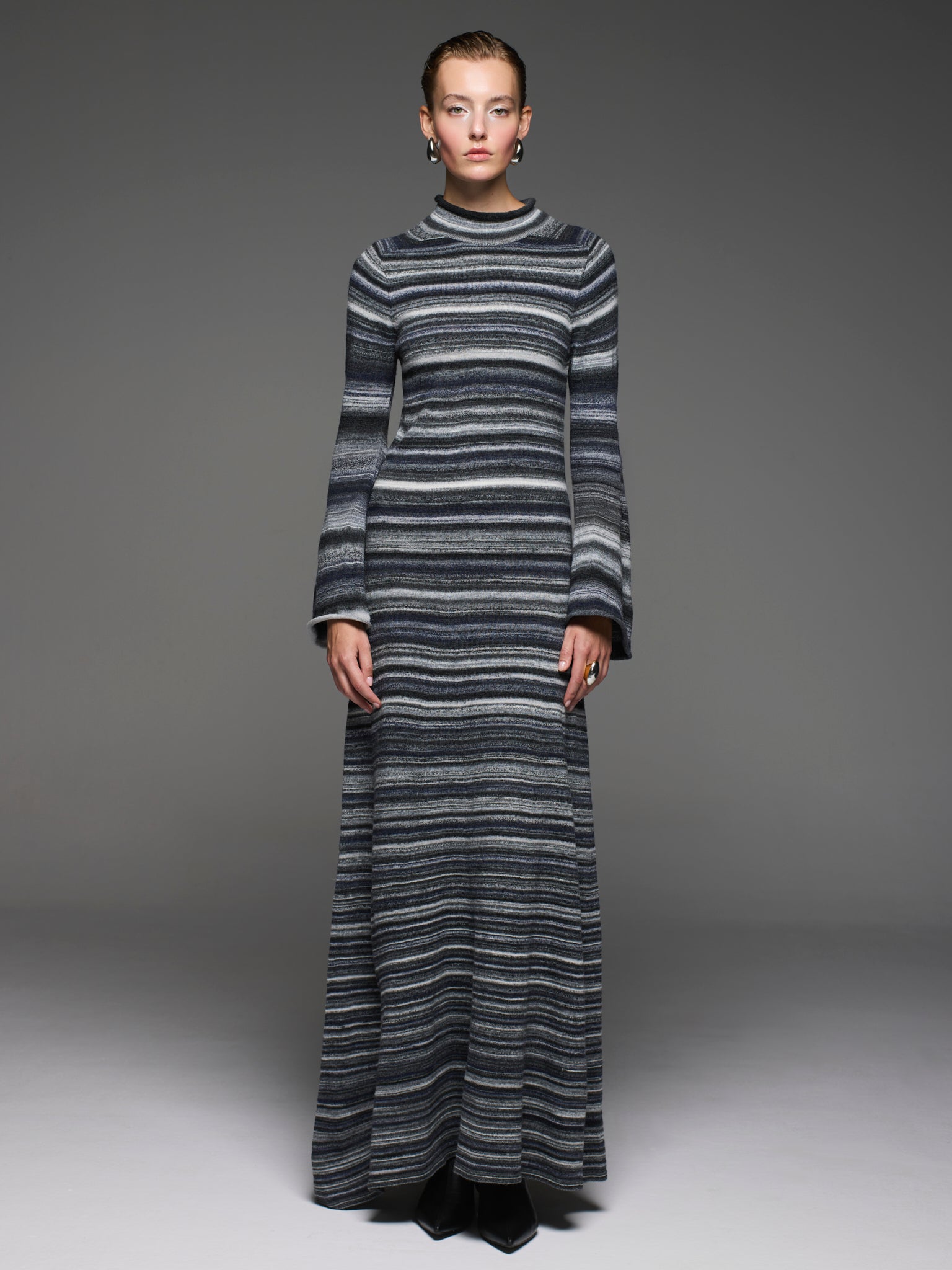 Vestido maxi jaspeado